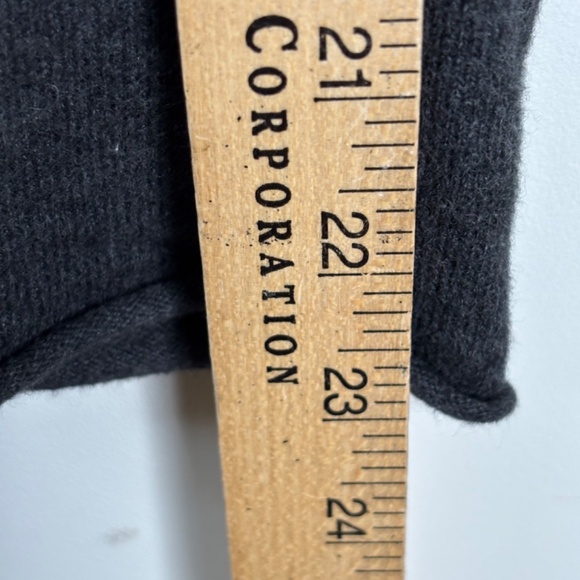 J Jill Cardigan L Cashmere Blend Pockets Charcoal Open Front Minimalist Classic - Picture 9 of 10